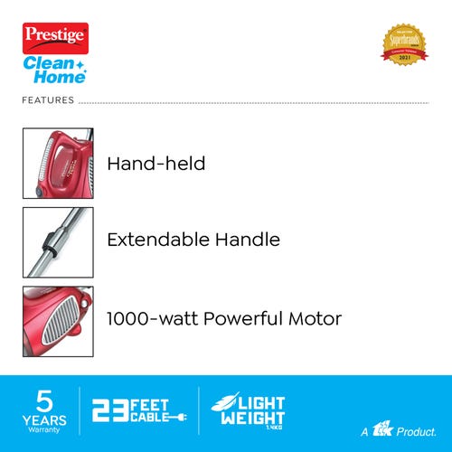 Prestige CleanHome Typhoon 01 Vacuum Cleaner, 1000 Watts