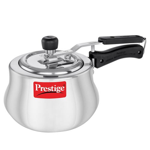 Prestige Nakshatra Plus Svachh Aluminium Spillage Control Handi Pressure Cooker, 3 L (Silver)