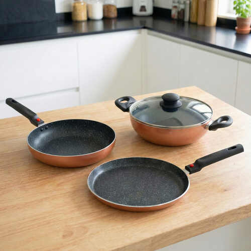 Prestige Festival Pack - Build Your Kitchen Induction Bottom Non-Stick Coated Cookware Set (Aluminium, 3 - Piece)