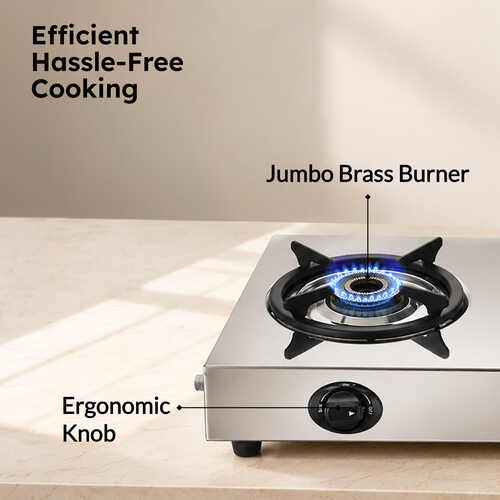 Prestige L.P. Gas Table – Perfect + (With Stainless Steel Body and 3 Unit Brass Burners)