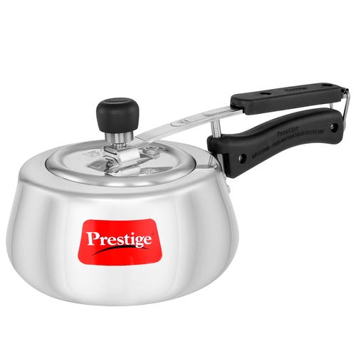 Prestige Nakshatra Cute Svachh Aluminium Gas and Induction Compatible Pressure Cooker (Silver)