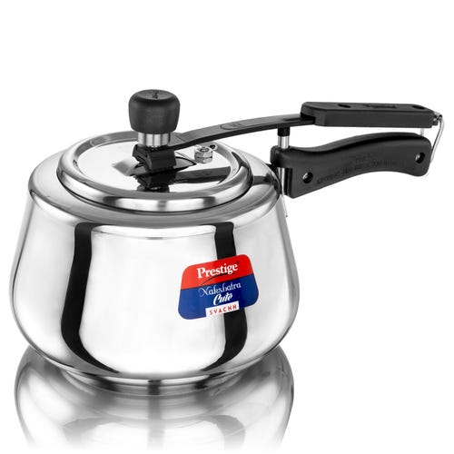 Prestige Nakshatra Cute Svachh Stainless Steel Spillage Control Pressure Cooker (Silver)
