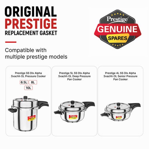 Prestige Deluxe Stainless Steel Senior Pressure Cooker Gaskets