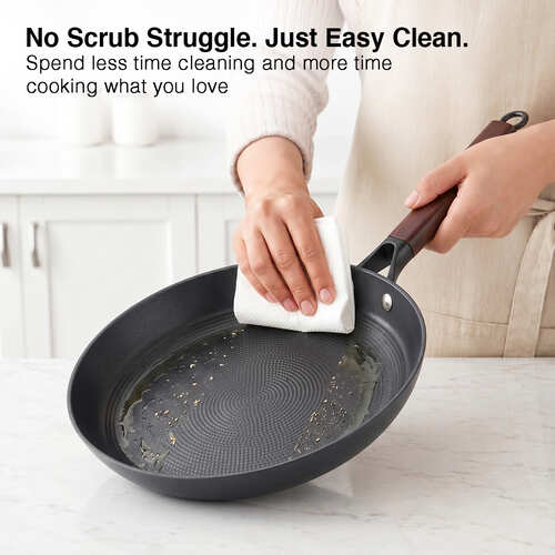 Prestige Castlite Patterned Enamel Coated Cast Iron Fry Pan 24cm/1.5L | High Heat Retention, Rust-Proof | Gas & Induction Compatible | Low-Oil Cooking | Stay-Cool Handle | Easy Clean | 15Y Warranty