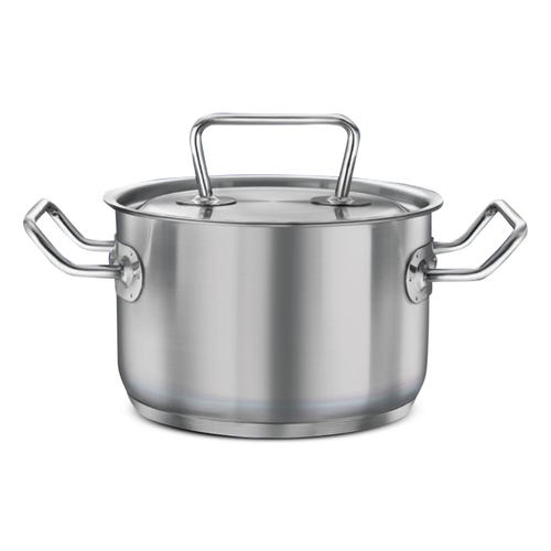 Prestige 16cm/2L Magicbase Stainless-Steel Cookware Casserole with Stainless Steel Lid| Tri-Ply Capsulated Bottom| Induction Compatible| Heavy Lid| ISI Certified