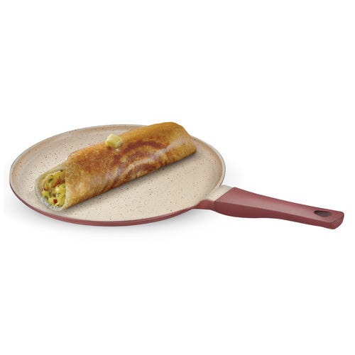Prestige Omega Die-Cast Non-Stick Omni Tawa | 3-Layer Coating | Die-Cast Body | Metal Spoon Friendly | Heavy Base