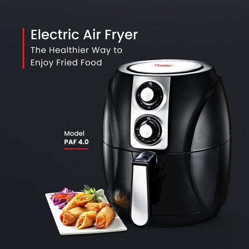 Prestige PAF 4.0 2.5L 1400 Watts Air Fryer, Black | Easy Controls | Even Heat Distribution | Up to 80% Less Oil Usage