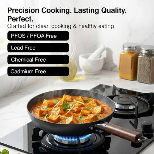 Prestige Castlite Patterned Enamel Coated Cast Iron Fry Pan 20cm/0.9L | High Heat Retention, Rust-Proof | Gas & Induction Compatible | Low-Oil Cooking | Stay-Cool Handle | Easy Clean | 15Y Warranty
