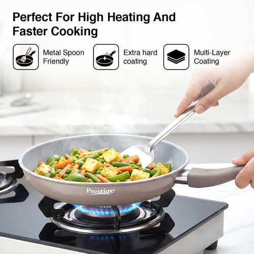 Prestige Ceraglide Duo Ceramic Coating Non Stick Aluminium Cookware Fry Pan Dia 24 cm (1.6 Litre)