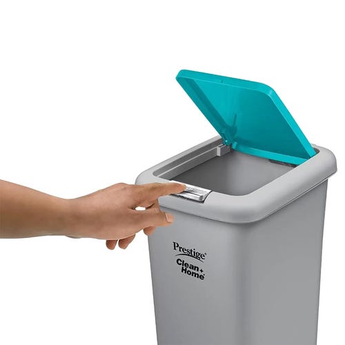 Prestige Prestige Clean Home Flip Bin 10 ltr Dual Plastic Dustbin (Grey)