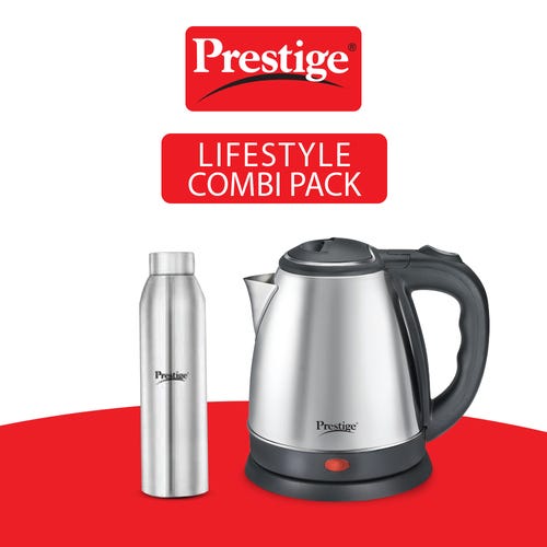 Prestige Electric Kettle PKOSS 1.5L+Single Wall water Bottle
