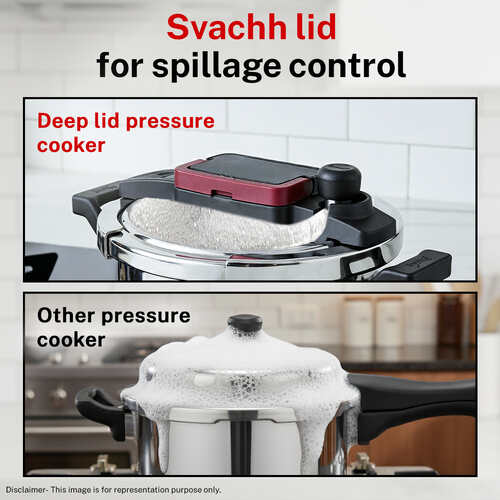 PRESTIGE FLIP-ON TRI-PLY STAINLESS STEEL PRESSURE COOKER 2 L 180m WITH GLASS LID