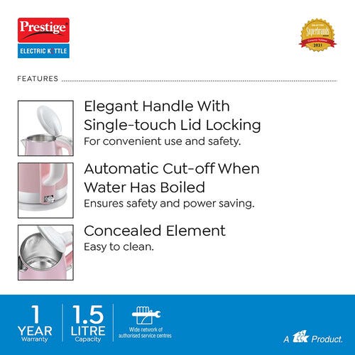 PRESTIGE ELECTRIC KETTLE - PKPC 1.5 (1.5L WITH CONCEALED ELEMENT)