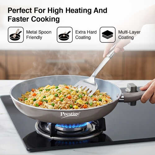 Prestige Ceraglide Duo Ceramic Coating Non Stick Aluminium Cookware Fry Pan Dia 28 cm (2.3 Litre)
