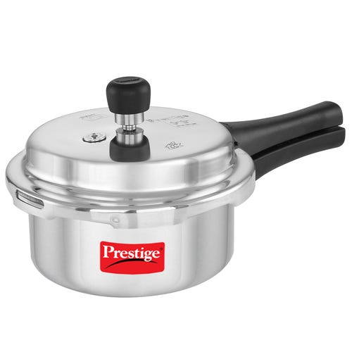 Prestige Popular Virgin Aluminium Pressure Cooker, (Silver)
