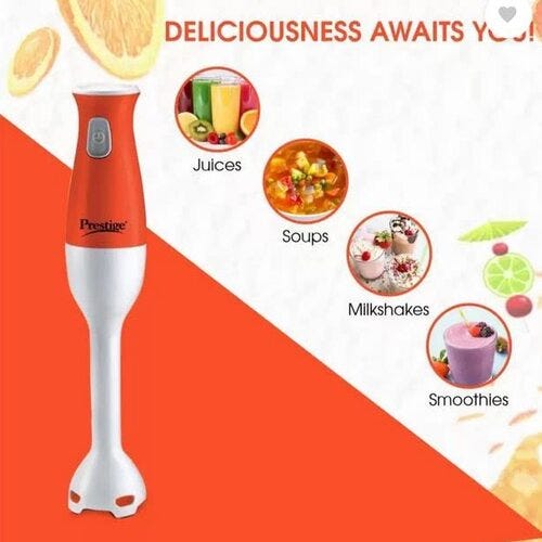 Prestige PHB 11.0 250 W Hand Blender (Orange)
