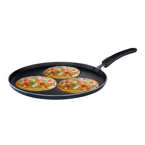 Prestige Omega Select Plus 3-Layer Metal Spoon-friendly Set Dosa Tawa (Black)