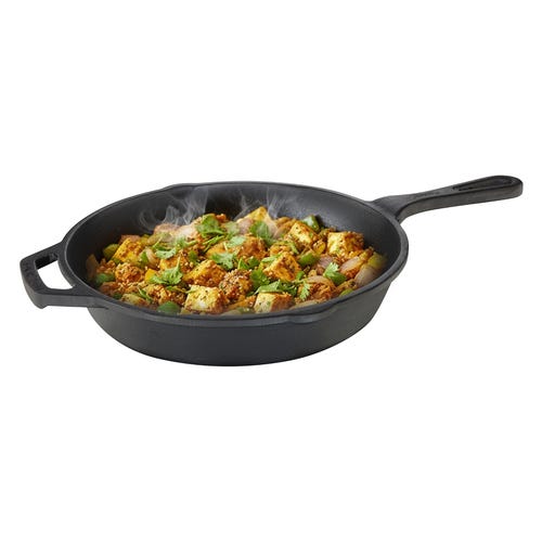 Prestige Cast Iron Scratch Resistant Round Base Fry Pan, (Black)