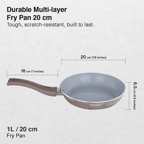 Prestige Ceraglide Duo Ceramic Coating Non Stick Aluminium Cookware Fry Pan Dia 20 cm (1.0 Litre)