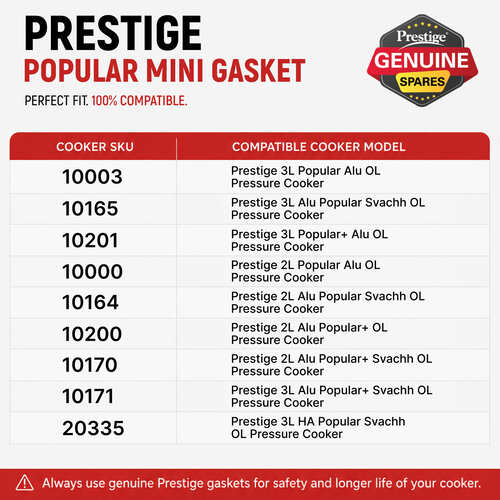 Prestige Popular Mini Pressure Cooker Gasket