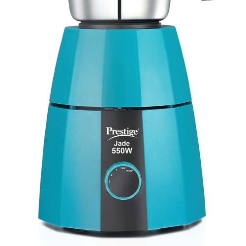 Prestige Jade 550 W Mixer Grinder, 3 Jars (1500 ml, 1200 ml, 450 ml) (Blue, Silver)