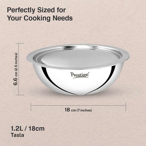 Prestige Tri Ply Splendid Tasla With SS Lid