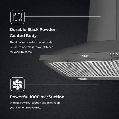 Prestige Kitchen Hood Dura Plus Contemporary Black