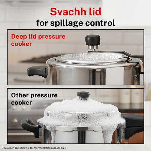 Prestige Nakshatra Essential Svachh Stainless Steel Pressure Cooker 5.0 L