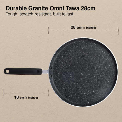 Prestige Omega Deluxe Aluminium Non-Stick Granite Cookware-Omni Tawa Dia 28 cm