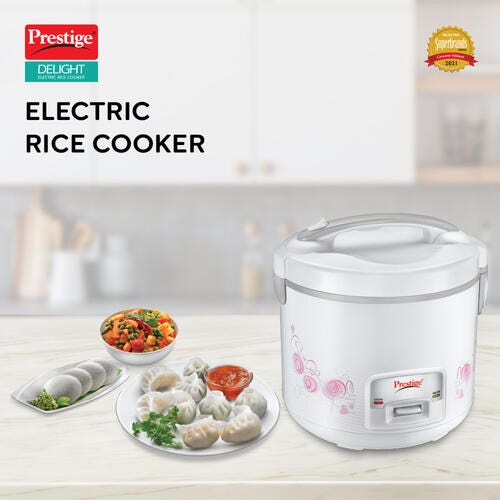 Prestige Delight PRCK 2.8 Electric Rice Cooker 2.8 L Closed Type (White)