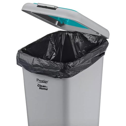 Prestige Prestige Clean Home Flip Bin 20 ltr Dual Plastic Dustbin (Grey)