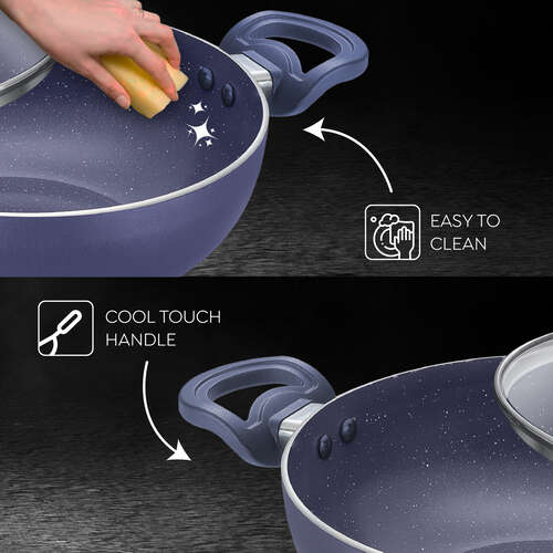 Prestige Ceraglide Ceramic Coating Non-Stick Aluminium Cookware Deep Kadai