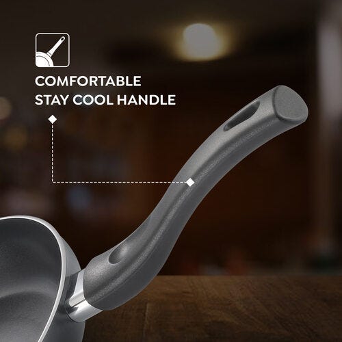 Prestige Svachh Byk Set Aluminium Non Stick Cookware, Omni Tawa Dia 28 Cm -1 Unit, Fry Pan Dia 24 Cm - 1 Unit, Kadai with Glass Lid Dia 24 cm -1 Unit