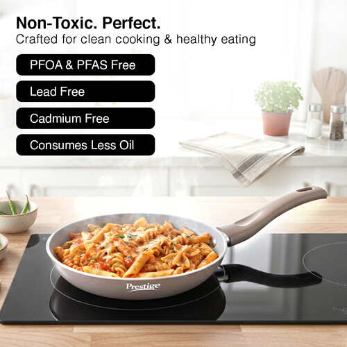 Prestige Ceraglide Duo Ceramic Coating Non Stick Aluminium Cookware Fry Pan Dia 24 cm (1.6 Litre)
