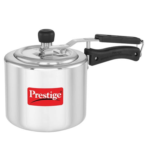 Prestige Nakshatra Plus Svachh Aluminium Spillage Control Pressure Cooker (Silver) 3 L