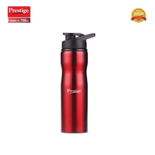 Prestige Thermopro PSWBC 10 Stainless Steel Water Bottle, 0.75L, Black