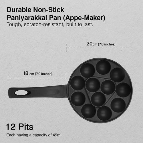 Prestige Omega Select Plus Paniyarakkal with Lid 20 cm (Aluminium, Non-stick)