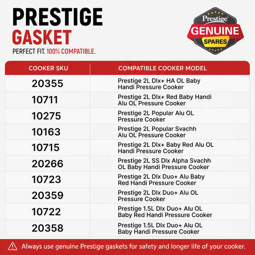 Prestige Baby Handi Pressure Cooker Gasket