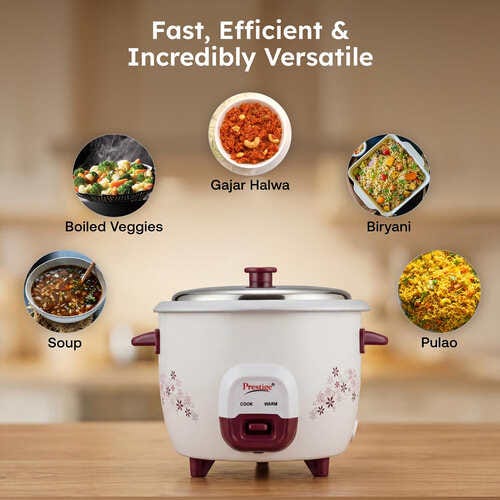 Prestige PRWO 1Liters Red Colour Rice Cooker