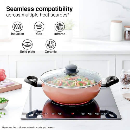 Prestige Festival Pack - Build Your Kitchen Induction Bottom Non-Stick Coated Cookware Set (Aluminium, 3 - Piece)