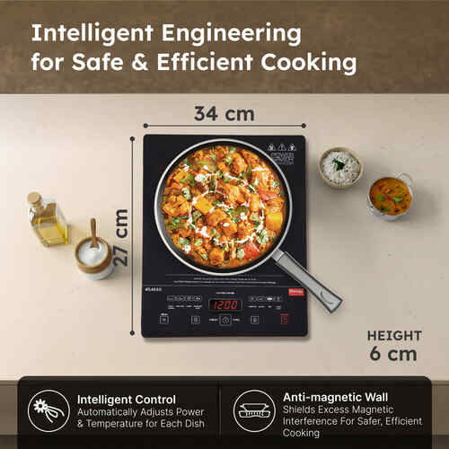 Prestige 2000 W Induction Cooktop Touch Panel (Black, Red, Atlas 2.0)