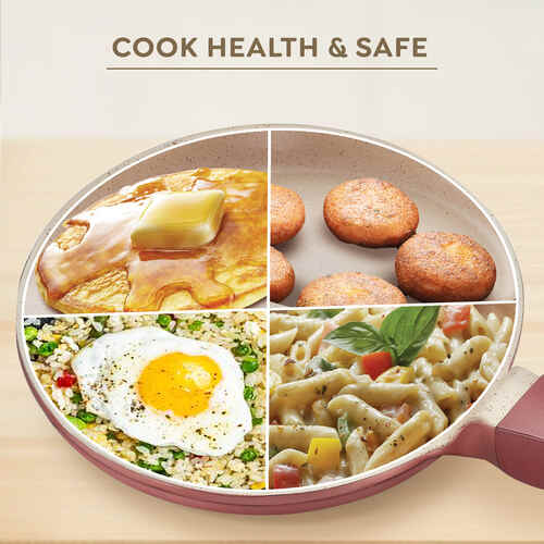 Prestige Omega Die-Cast Non-Stick Fry Pan | 3-Layer Coating | Die-Cast Body | Metal Spoon Friendly | Heavy Base