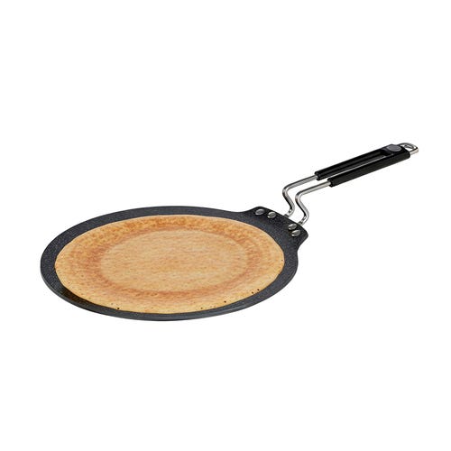 Prestige Durastone 28cm Hard Anodised Non-Stick Dosa Tawa| 6 Layer Non-Stick Coating| Gas and Induction Compatible| Metal Spoon Friendly| Stay Cool Handles| 2 Years Warranty| Black