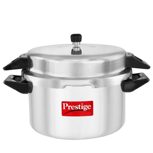 Prestige Money Saver Virgin Aluminium Pressure Cooker, 16 L (Silver)