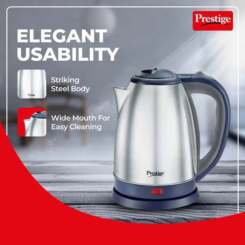 Prestige Atlas 1.8 Electric Kettle (1.8 L, Blue, Silver)