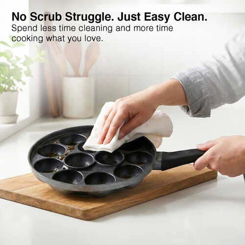 Prestige Omega Select Plus Paniyarakkal with Lid 20 cm (Aluminium, Non-stick)