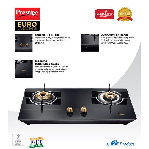 Prestige Euro L.P. Glass Top Gas Stove