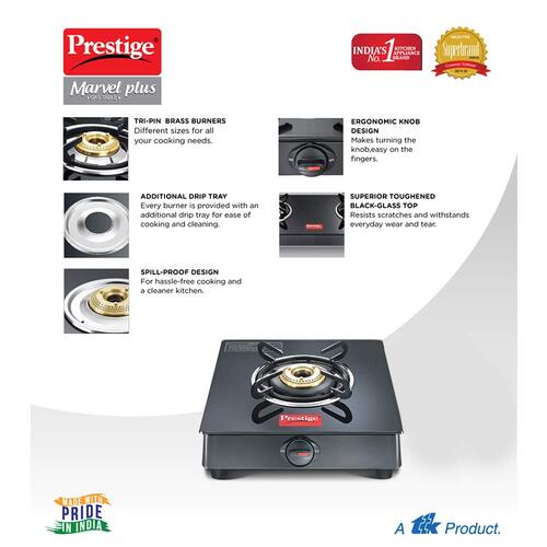 Prestige Marvel Plus Glass Top Gas Stove