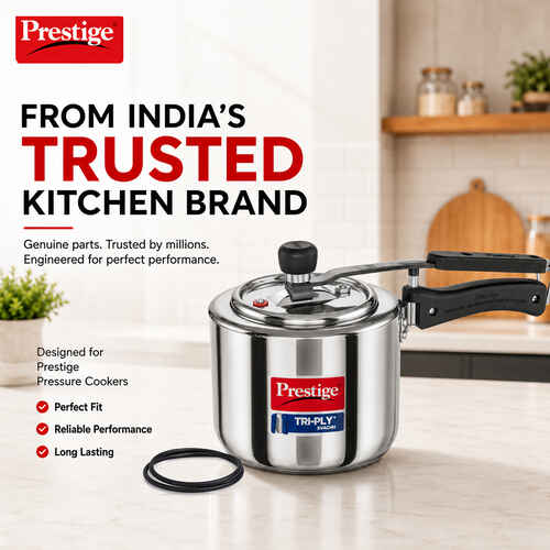 Prestige Nakshatra Inner Lid Pressure Cooker Gasket, 1.5 & 2 Litres - Black