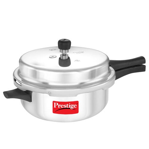 Prestige Popular Virgin Aluminium Senior Deep Pan Pressure Cooker, 6 L (Silver)